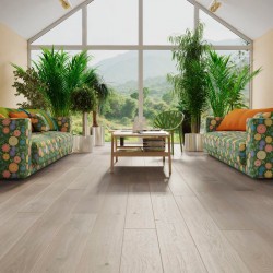 Однополосная Паркетная доска Дуб Marzipan Muffin Grande серый фото, купить в Киеве