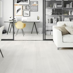 Однополосная Паркетная доска Ясень Lemon Sorbet Grande белый фото дизайна,Киев