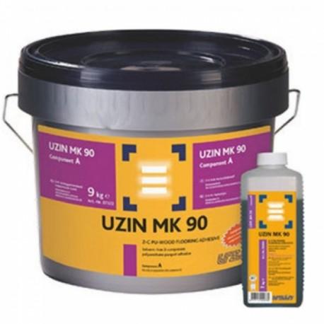 Uzin MK 90 A/B 10 кг 2-компонентний поліуретановий клей для паркету з тривалим часом укладання