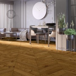 Паркетная доска Barlinek Французская Ёлка Дуб Honey Piccolo медовый Chevron