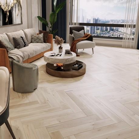 Паркетная доска Barlinek Классическая Ёлка Дуб Salt Piccolo Herringbone выбеленный