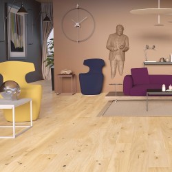 Однополосная паркетная доска Barlinek Дуб Oat Cookies Grande выбеленный