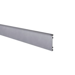 Плінтус алюмінієвий прихованного монтажу 60 мм, анодований / чорний / білий / колір RAL, 60х15х2700 мм