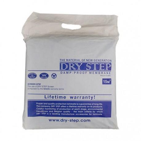 Гидроизоляционная мембрана DRY STEP 15 кв.м, подложка под паркетную доску, винил, ламинат