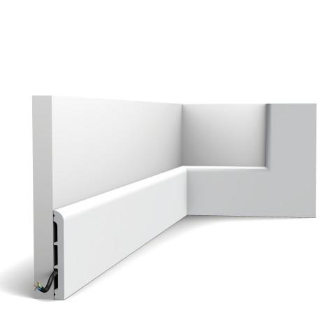 Плинтус напольный Orac SX184, дюрополимер, 110х13х2000 мм