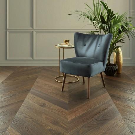 Паркетная доска Французская Ёлка Термодуб Chevron, лак