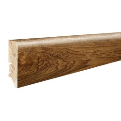 Плинтус напольный Дуб VITARIA, коньяк, лак, 60х15,5х2200 мм