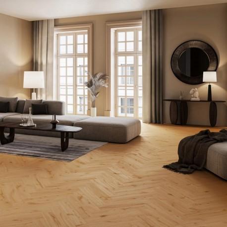 Виниловый SPC LVT пол ёлочка Barlinek Ginger Oak, 34 класс (с подложкой)