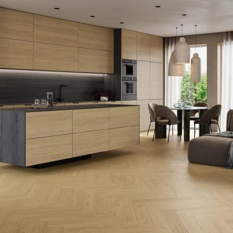 Виниловый SPC пол ёлочка Barlinek Cream Oak, 34 класс (без подложки)