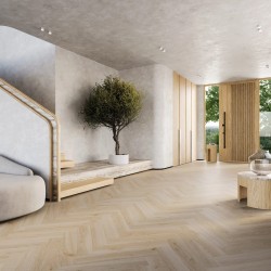 Виниловый SPC пол ёлочка Barlinek Теа Oak, 34 класс (без подложки)